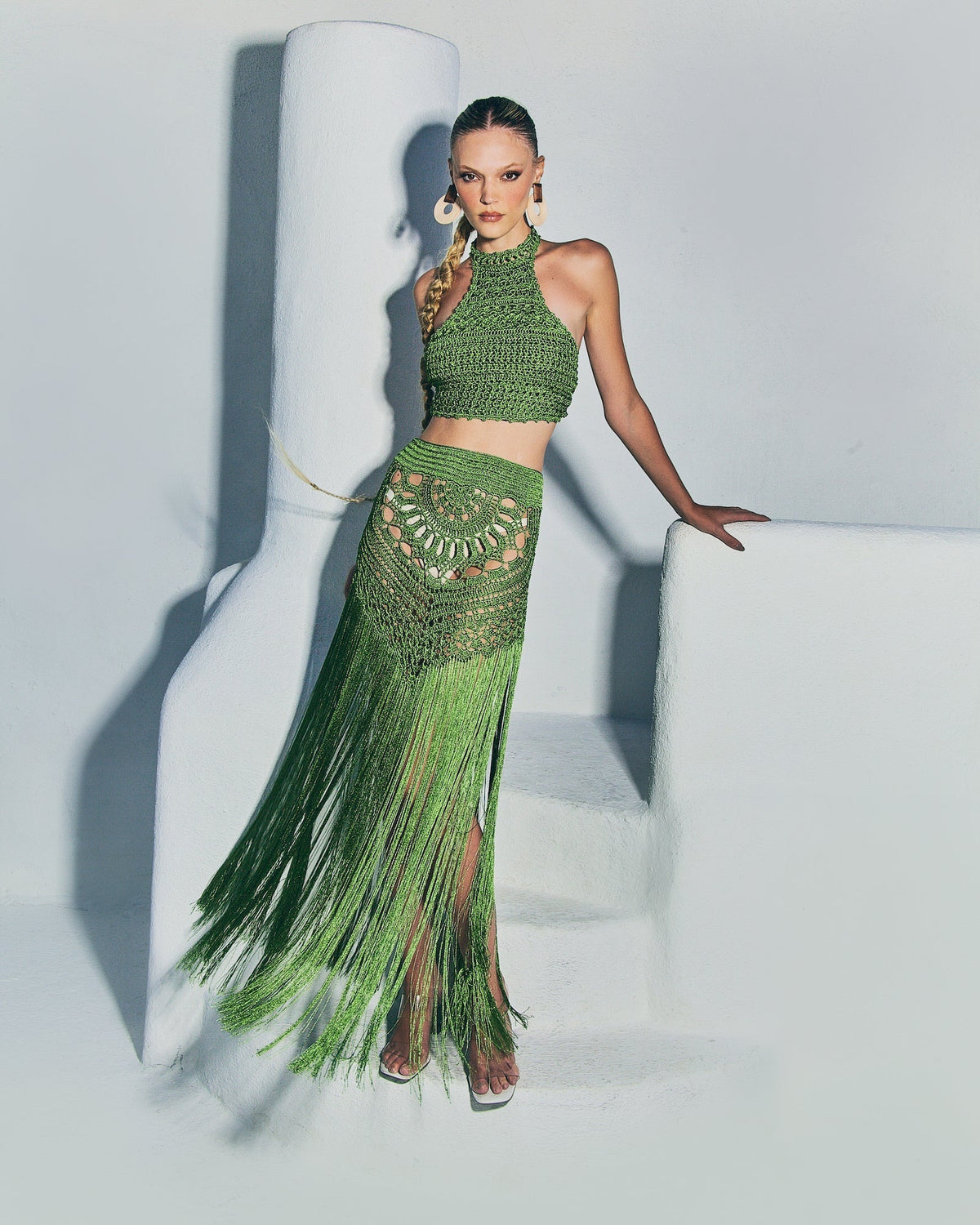 Be Tulum Maxi Skirt - Verde