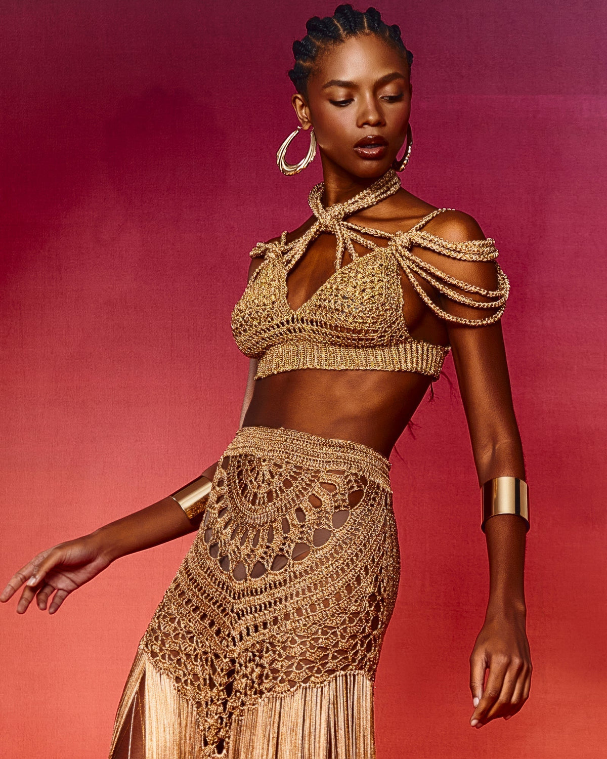 Be Tulum Maxi Skirt - Bronze