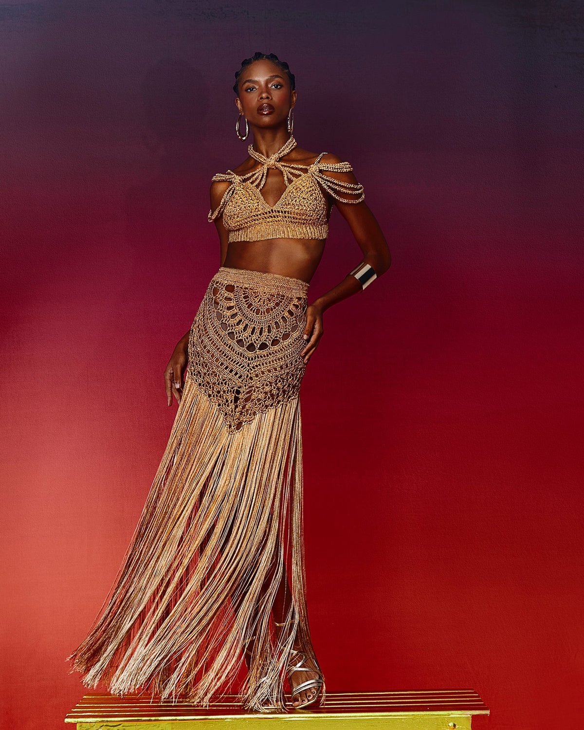 Be Tulum Maxi Skirt - Bronze