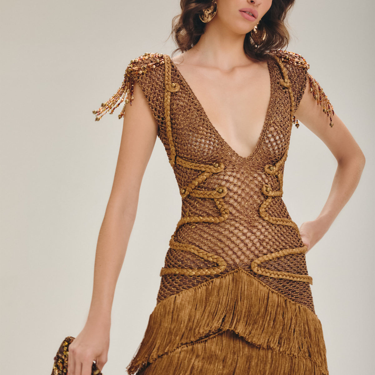 Oasis mini dress XS / Golden brown