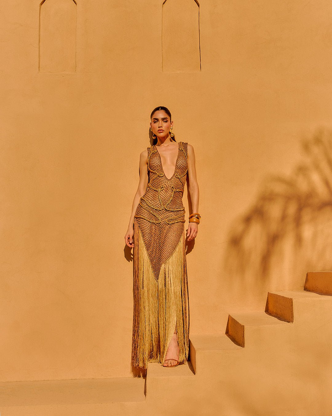 Oasis Maxi Dress - Golden Brown