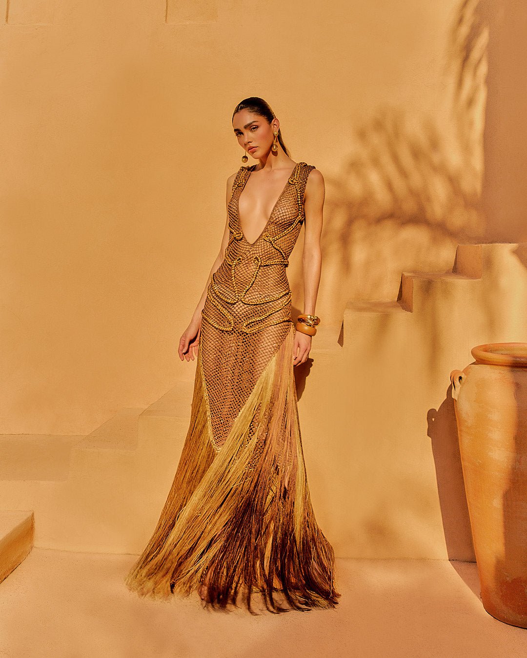 Oasis Maxi Dress - Golden Brown