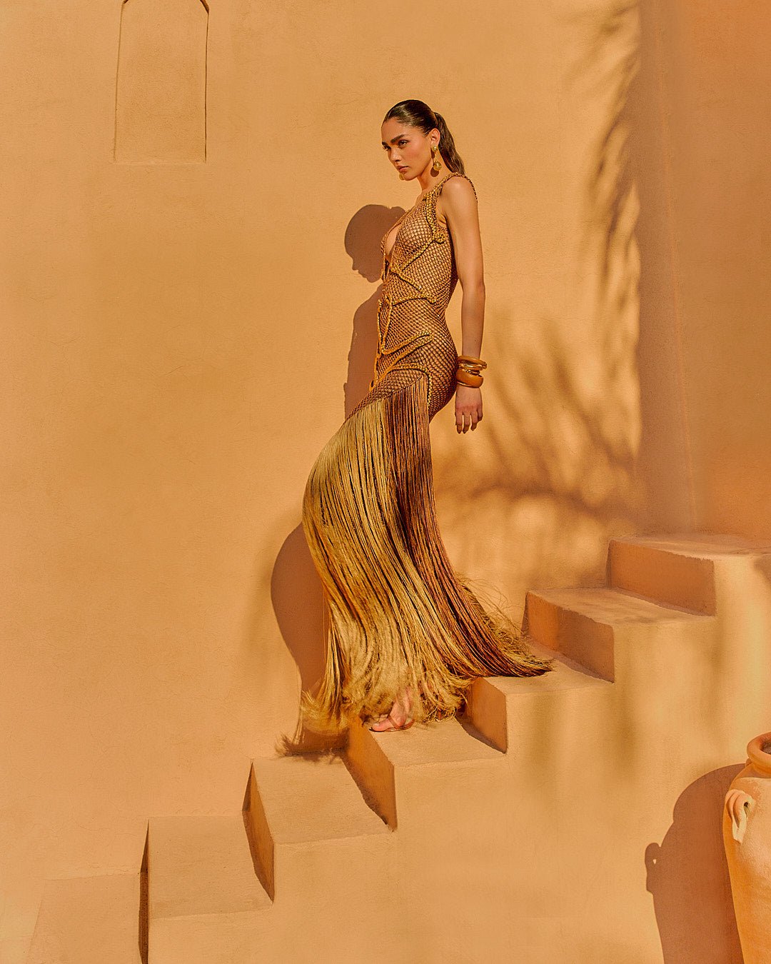 Oasis Maxi Dress - Golden Brown