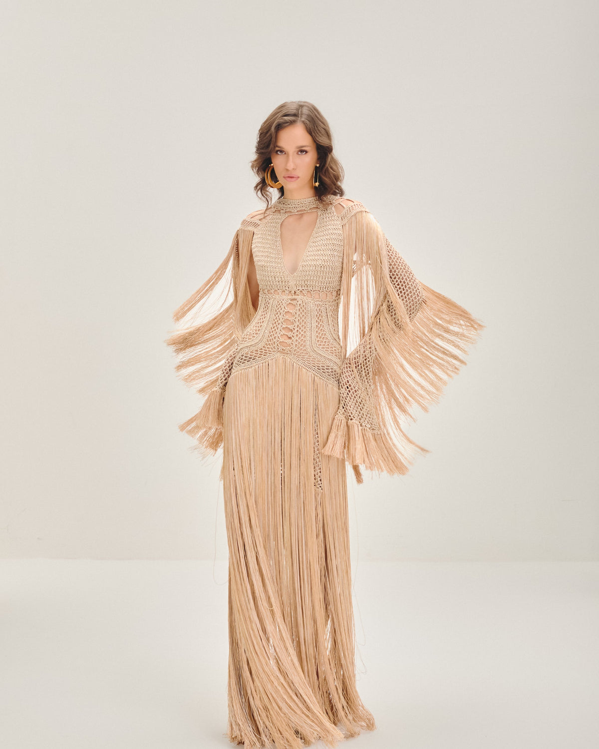 Agua Viva Maxi Dress - Champagne Gold