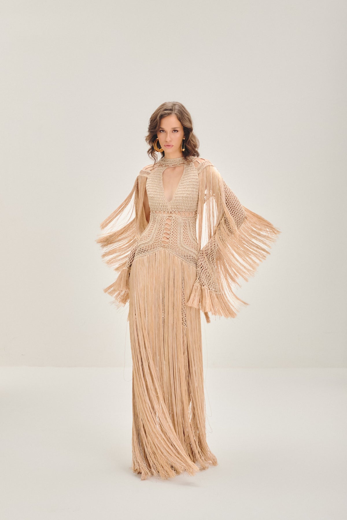 Agua Viva Maxi Dress - Champagne Gold