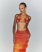 Jeri Mid Skirt - Red, Orange & Pink