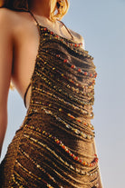 Nuvem mini dress - Golden brown