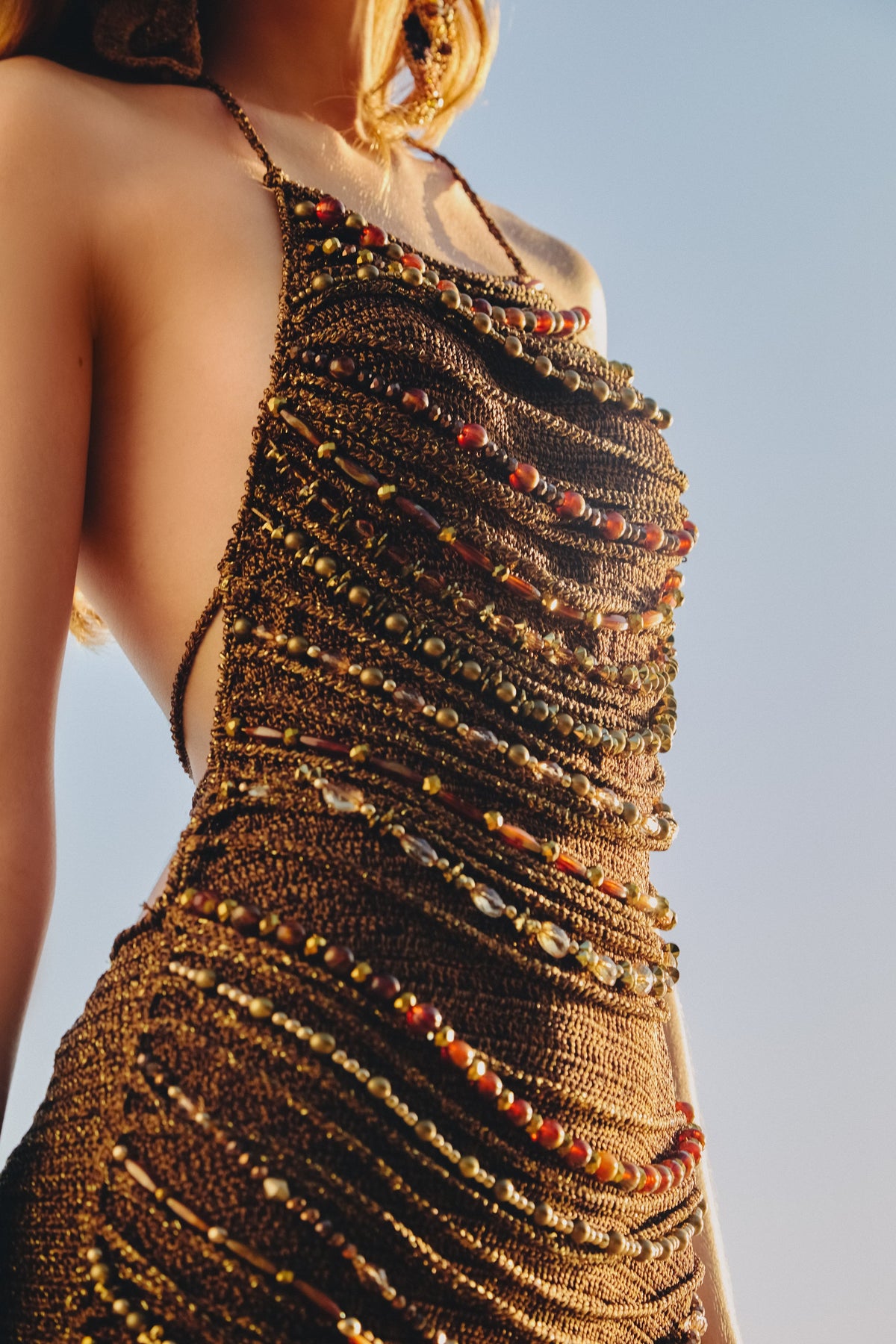 Nuvem mini dress - Golden brown