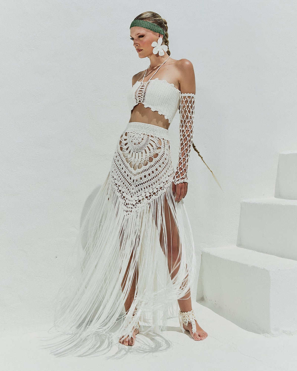 Be Tulum Maxi Skirt - Branco