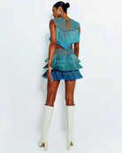 Jeri Mini Skirt - Tons de azul