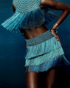Jeri Mini Skirt - Tons de azul