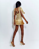 Costa Rica Mini Dress - Gold