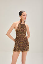Nuvem mini dress - Golden brown