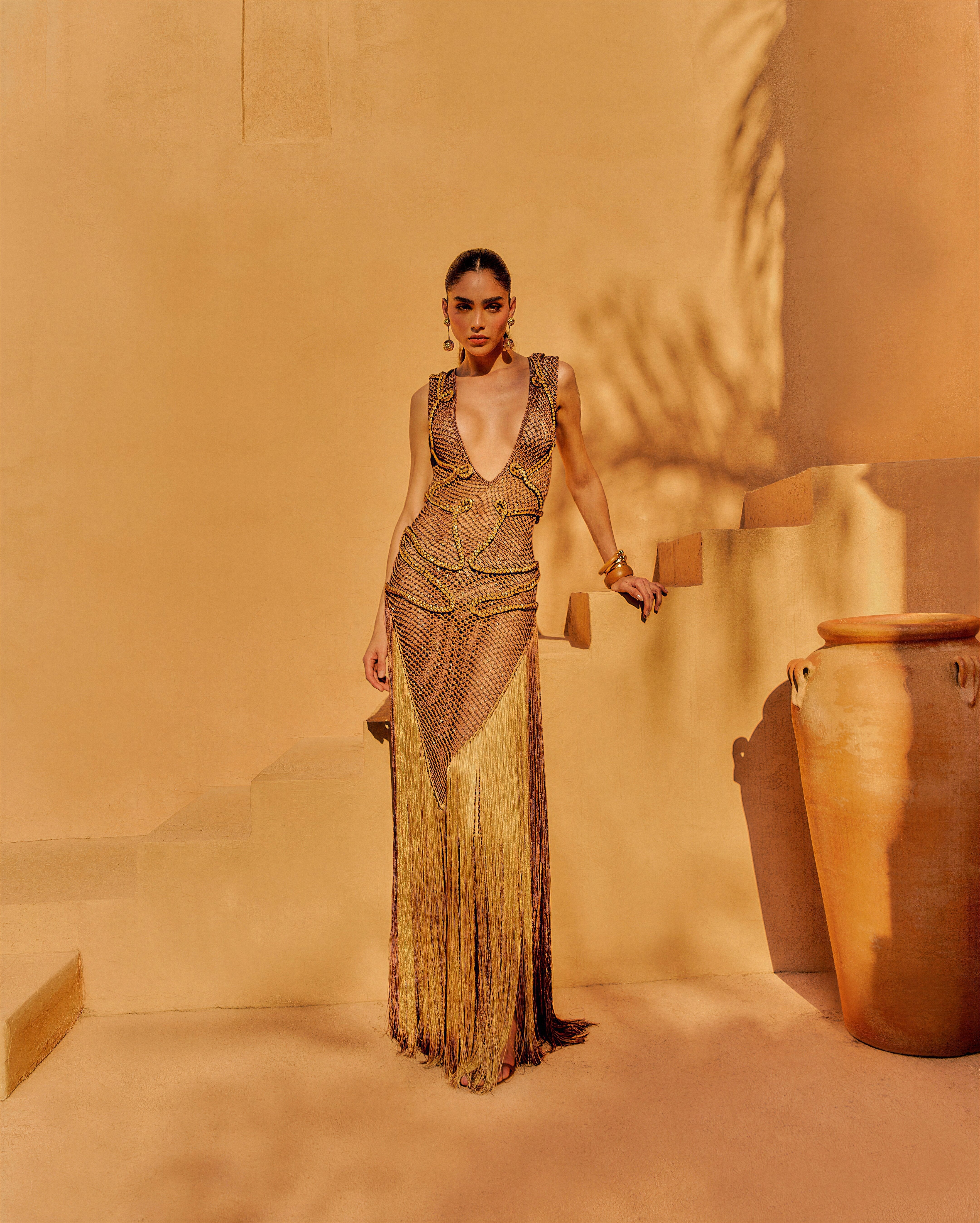 Oasis Maxi Dress - Golden Brown