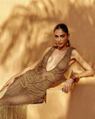 Oasis Maxi Dress - Golden Brown