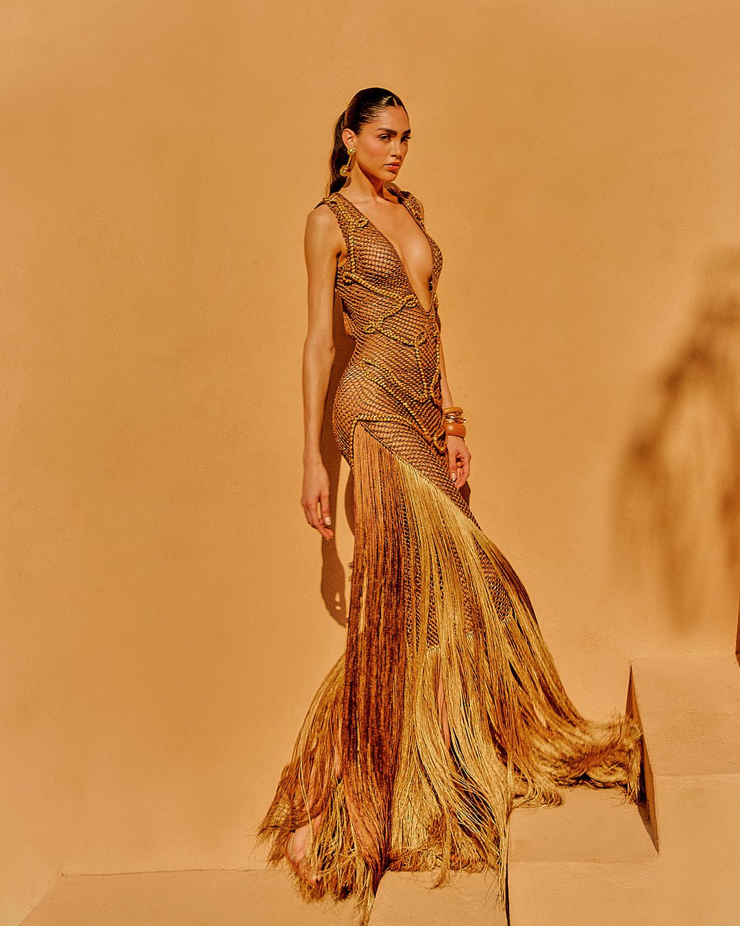 Oasis Maxi Dress - Golden Brown