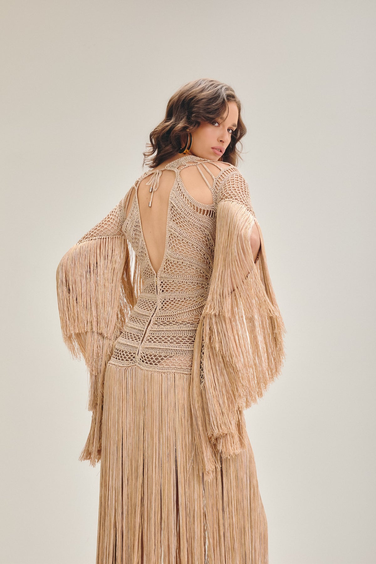 Agua Viva Maxi Dress - Champagne Gold